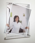 Fl&auml;chenb&uuml;ndiger Aluminium-Fliegengitter-Bausatz "Compact", 130 x 150 cm anthrazit