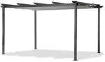 LECO Pergola 4 x 3 m mit ausziehbarem Sonnendach &ndash; anthrazit / grau
