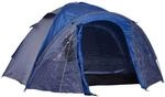 Doppelwandzelt Kuppelzelt Outdoor Iglu Familienzelt f&uuml;r 4 Personen Blau 250 x 300 x