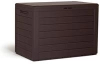 Kompakt-Auflagenbox aus Kunststoff, ca. 78 x 43,5 x 55 cm - Dunkelbraun