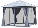 Pavillon Gartenpavillon Gartenzelt mit Seitenteilen PC Dach