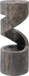 Spiralf&ouml;rmiger Design-Gartenbrunnen mit LED&acute;s