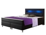 Boxspringbett Monaco 180x200 cm Kunstleder Schwarz