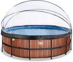 Exit Toys EXIT Wood Pool &oslash;488x122cm mit Sandfilterpumpe und Abdeckung und