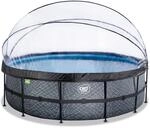 Exit Toys EXIT Stone Pool &oslash;488x122cm mit Sandfilterpumpe und Abdeckung und