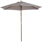 Sonnenschirm Gartenschirm 3-stufig Bambus 180/ Polyester Grau