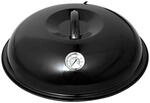 Paella World International Backhaube 42cm mit Thermometer, Schwarz, 1-teilig