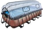 Exit Toys EXIT Wood Pool 540x250x122cm mit Sandfilterpumpe und Abdeckung und