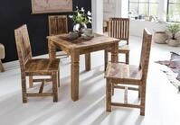 Wohnling Esszimmertisch RUSTICA 80 x 80 x 76 cm Mango Massivholz