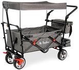 Pinolino Klappbollerwagen AddPlus mit Bremse, grau meliert