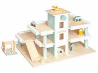 Pinolino Parkhaus mit Zubehör Holzspielzeug Kinderparkhaus