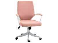 Bürostuhl Schreibtischstuhl Home-Office-Stuhl Rosa+Weiß 62x69x92-102 cm