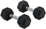 2er-Set Gummi-Hantel Fitness Hantel Kurzhantel f&uuml;r Trainingsraum schwarz 8 KG