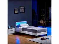 HOME DELUXE LED Bett ASTRO 90 x 200 Weiß