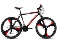 KS Cycling Mountainbike Hardtail 26'' Sharp schwarz-rot RH 51 cm