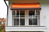 Klemmmarkise orange/braun 300 cm