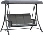 3-Sitzer Hollywoodschaukel Gartenschaukel mit Sonnendach Aluminium