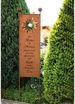 Gartenstecker mit Sinnspruch "Hab Sonne im Herzen", ca. 190 x 43 x 9 cm &ndash;...