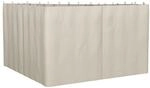 4 Seitenteile f&uuml;r 3x3 m Pavillon Haken Seitenw&auml;nde f&uuml;r Gartenpavillon Polyester