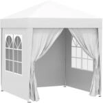 Pavillon 2x2m Faltpavillon 4 Seitenw&auml;nde mit Fenster Tragetasche Stahl