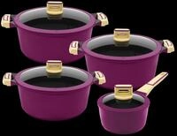 8tlg. Kochtopfset GOURMET AUBERGINE