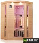 Infrarotkabine LAKEFIELD 3 140x140 cm, 5 Vollspektrumstrahler, 2-3 Personen