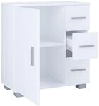 VCM Midischrank mit 3 Schubladen Zalo XL Wei&szlig;