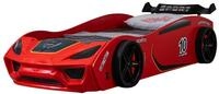Autobett TURBO V2 Rot Kinderbett im Rennwagen-Design mit Lattenrost