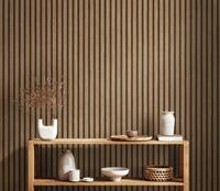 Vliestapete Holzpaneele in Beige, Braun, Schwarz Tapete in Holz-Optik