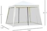 Gartenpavillon Pavillon Partyzelt mit Moskitonetz Cremewei&szlig; 3 x 3 m