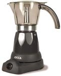 elektrische Espresso Kaffeemaschine in schwarz f&uuml;r bis zu 6 Tassen mit 360&deg;