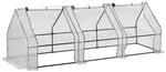 Gew&auml;chshaus Treibhaus Tomatenhaus Fr&uuml;hbeet 270 x 90 x 90 cm Wei&szlig;