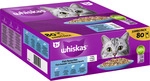 Whiskas Portionsbeutel Multipack Jumbo Pack 1+ Fisch Auswahl in Gelee 80 x 85g