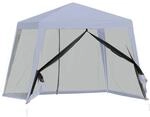 Gartenpavillon mit Moskitonetz, ca. 3 x 3 m - Grau