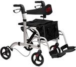 Alu Vierrad-Rollator mit einklappbaren Fu&szlig;st&uuml;tzen AT51005