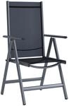 my garden Alu-Gartenstuhl Aluminium Klappsessel, 2er Set - Anthrazit