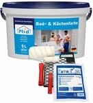 Bad & K&uuml;chenfarbe 5L Wei&szlig; + Anstreichset / Badfarbe K&uuml;chenfarbe...