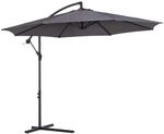 Sonnenschirm Regenschirm abnehmbar Ampelschirm Kurbelschirm Grau