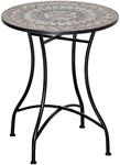 Gartentisch rund mit Mosaikplatte aus Keramik/ Metall, ca. &Oslash;60 cm -
