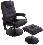 HOMCOM Massagesessel Relaxsessel Fernsehsessel TV Sessel Schwarz 77 x 84 x 95 cm