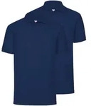 Doppelpack Fruit of the Loom 65/35 Polo, navy, S