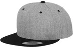 Flexfit Classic Snapback 2-Tone Cap, heather grey / black