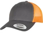 Flexfit Retro Trucker 2-Tone Cap, charcoal / neon orange