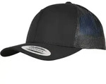 Flexfit Trucker Recycled Polyester Fabric Cap, black
