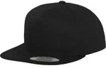 Flexfit Classic 5 Panel Snapback Cap, black / black