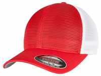 Flexfit 360 Omnimesh Cap 2-Tone, red/white, L/XL
