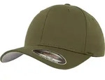 Flexfit&reg; Wooly Combed Bacecap mit Flexband f&uuml;r eine optimale Passform, olive, S/M