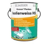 Jaeger Lack 123 HS Kronen Flecken-Isolierweiss - 0,75 Liter 123HS90-071