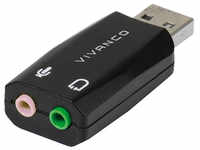 Vivanco USB 2.0 Audioadapter für Headset und Lautsprecher 36657