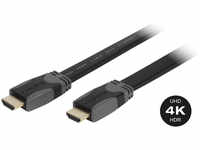 Vivanco Flachband High Speed HDMI® Kabel mit Ethernet, 3m 45381